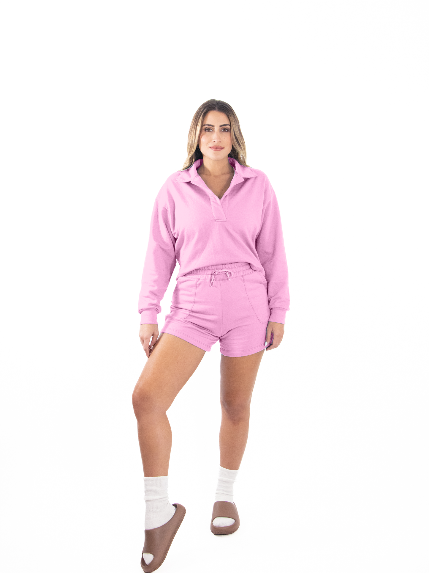 Sudadera Polo Mujer - Rosa Palo